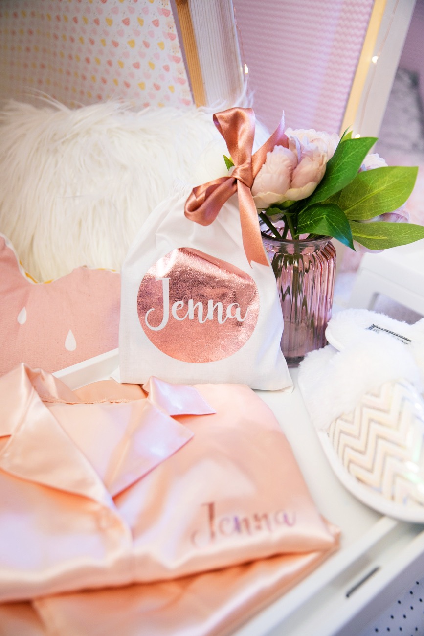Personalised Party bags and pjs